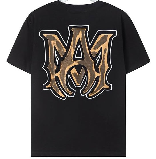 AMIRI Distressed Logo T-Shirt – Gothic Streetwear Vibe (Black/White) XoticBlendz
