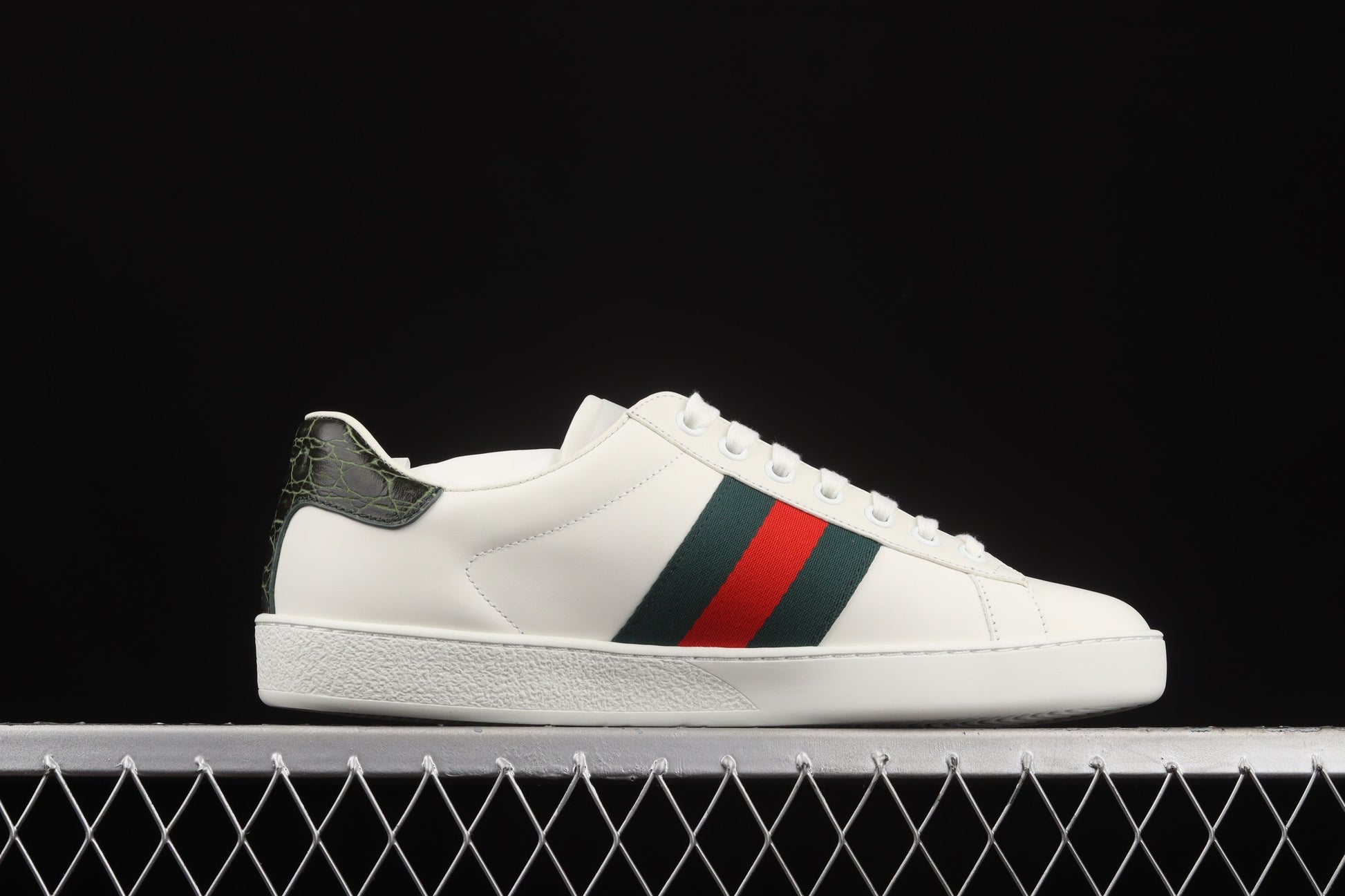 Gucci Ace Sneaker – Web Stripe (White or Black Leather) XoticBlendz
