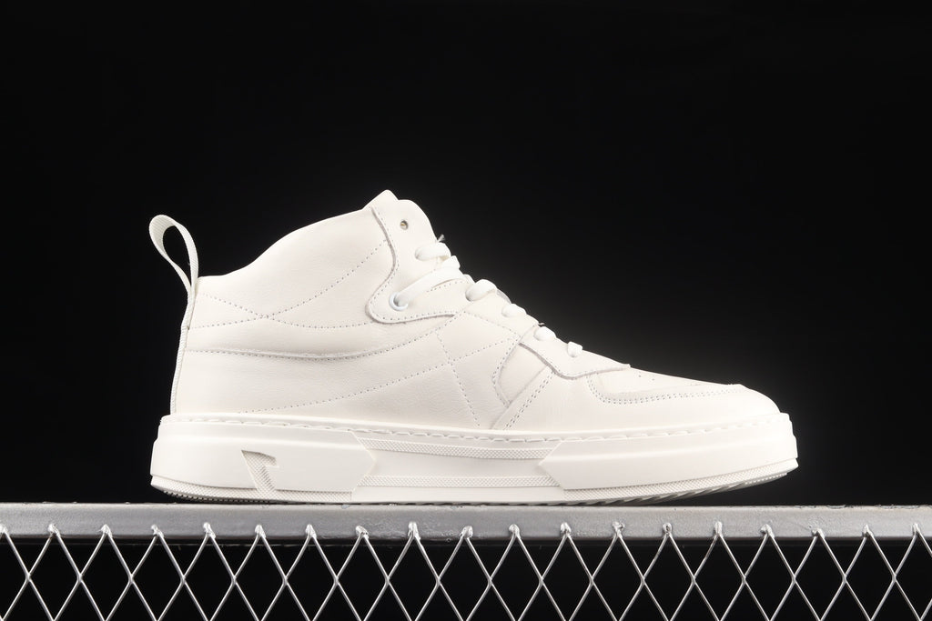 Gucci Rhyton High-Top Sneaker – White Leather & Gold Logo XoticBlendz