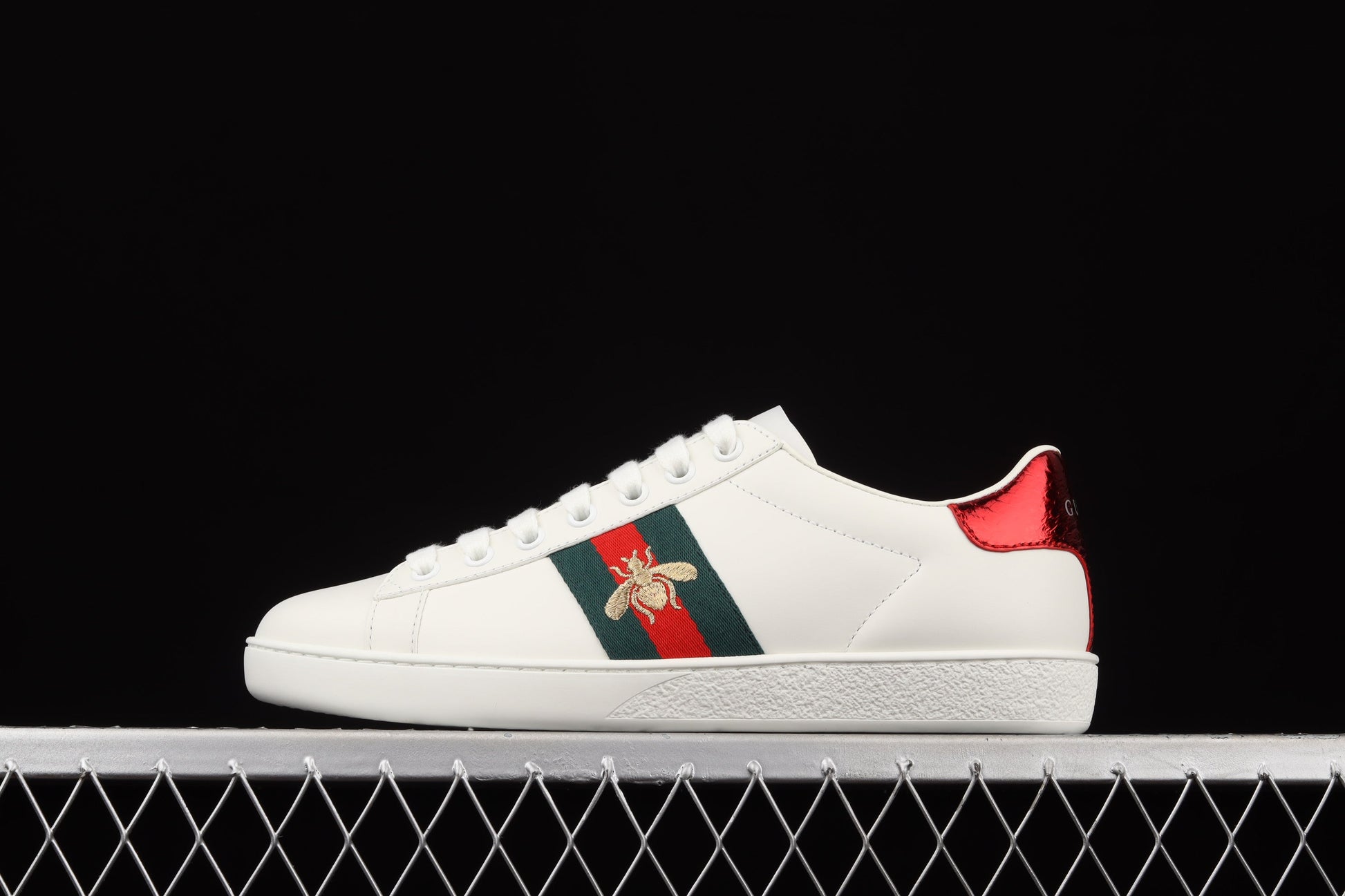 Gucci Ace Sneaker – Embroidered Bee & Web Stripe (Red/Green) XoticBlendz