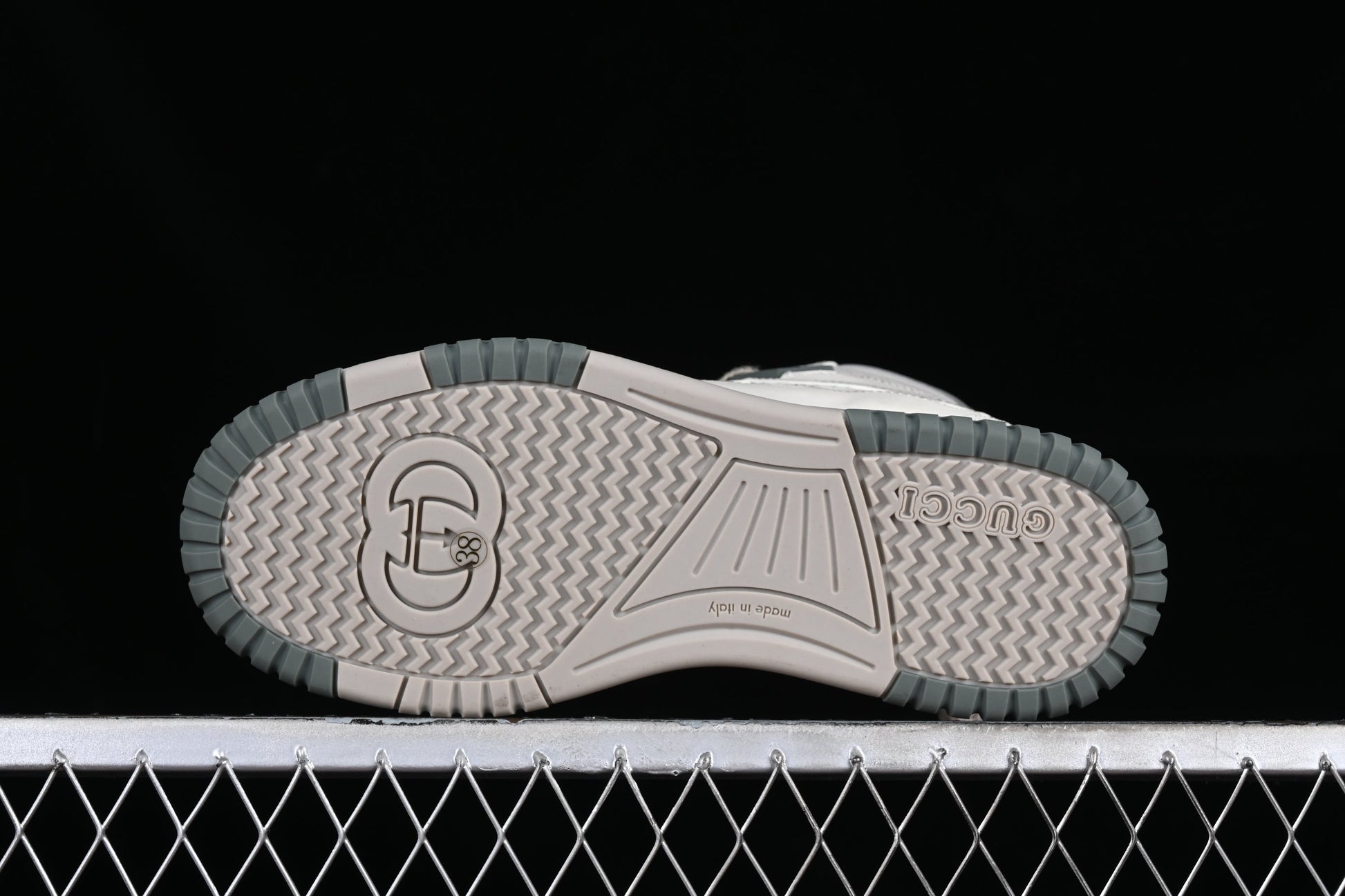Gucci Basket High-Top Sneaker – White/Ivory/Green XoticBlendz