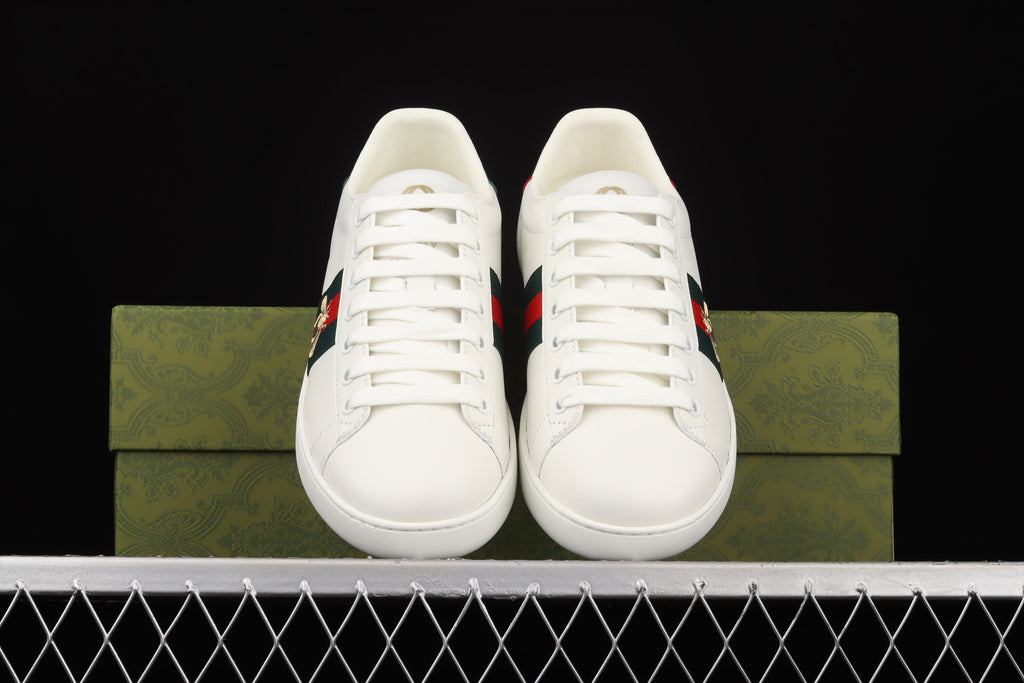 Gucci Ace Sneaker – Embroidered Bee & Web Stripe (Red/Green) XoticBlendz