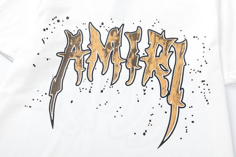 AMIRI Distressed Logo T-Shirt – Gothic Streetwear Vibe (Black/White) XoticBlendz