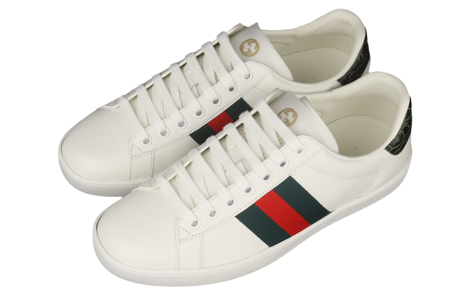 Gucci Ace Sneaker – Web Stripe (White or Black Leather) XoticBlendz