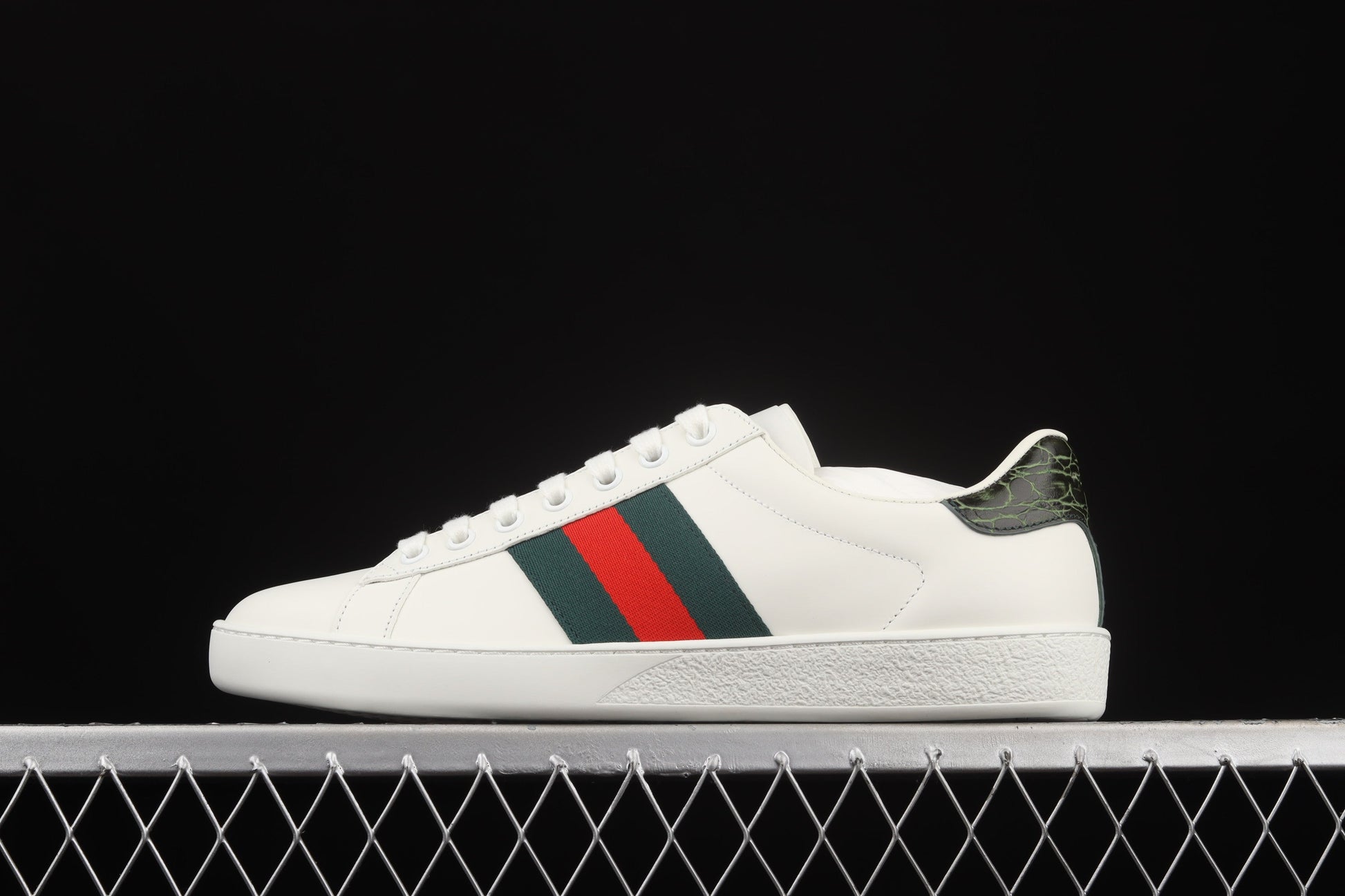 Gucci Ace Sneaker – Web Stripe (White or Black Leather) XoticBlendz