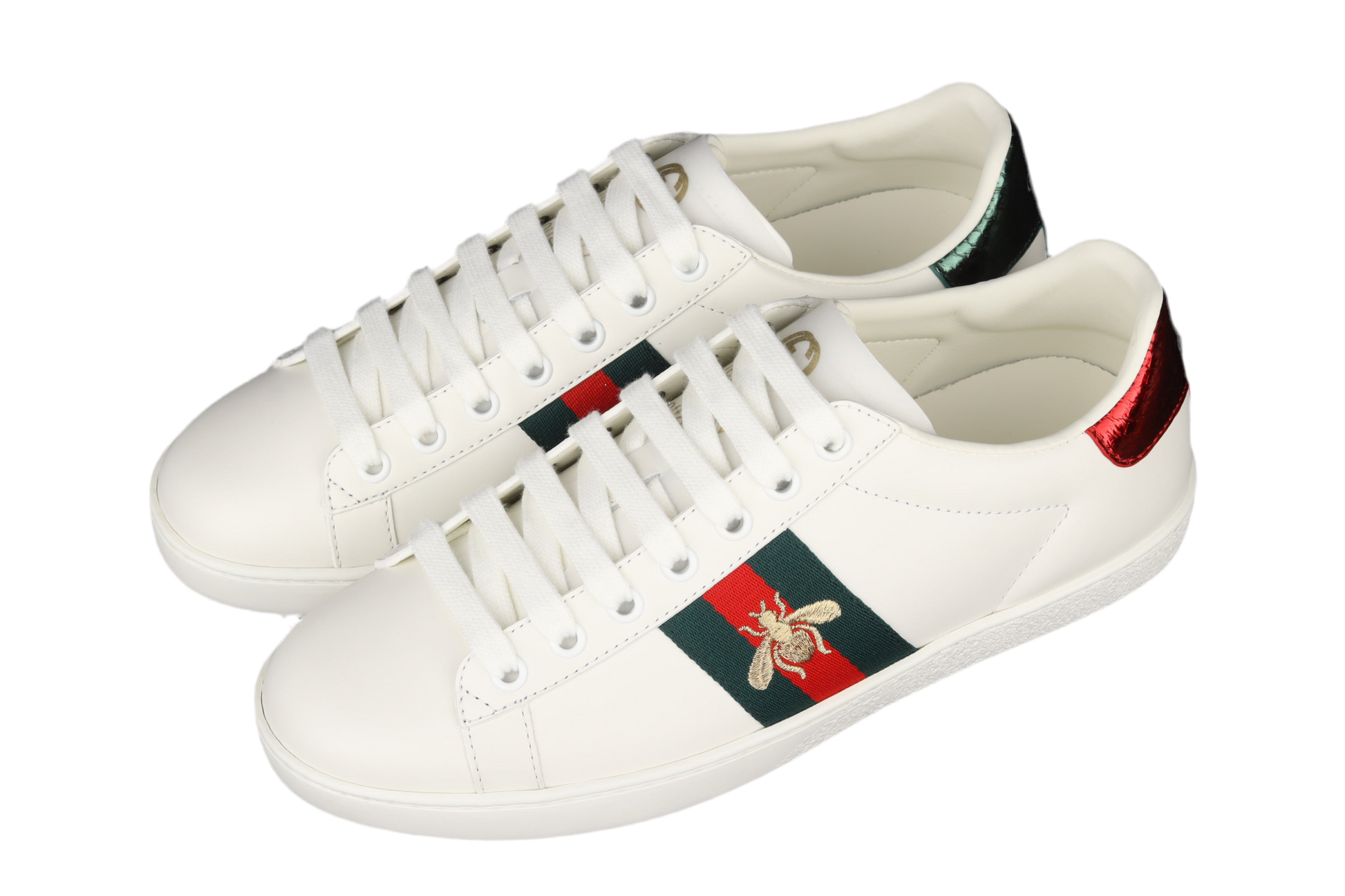 Gucci Ace Sneaker – Embroidered Bee & Web Stripe (Red/Green) XoticBlendz